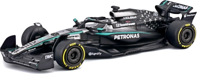 Bburago Forma–1 modell Mercedes-AMG Petronas W16 (2025) George Russell #63 1:64 bliszterben