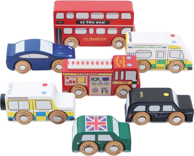Le Toy Van fából készült londoni autókészlet