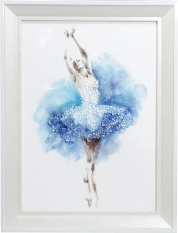 Kép balerinával keretben 24 × 34 cm