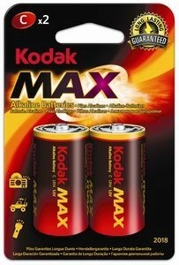 KODAK Alkaline Max C 1,5 V alkáli elemek, 2 db