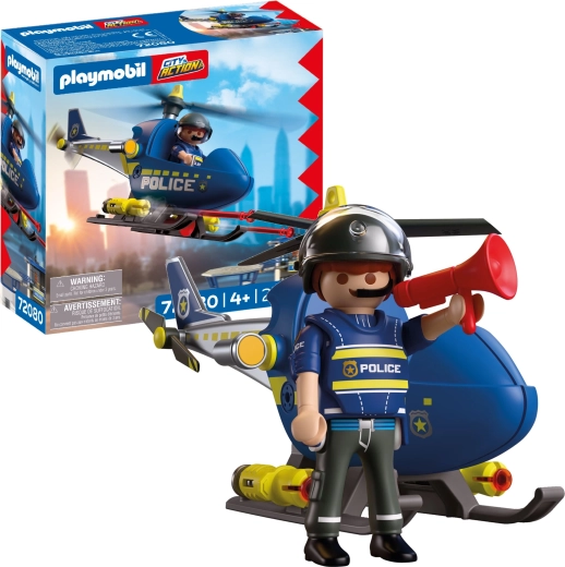 Playmobil City Action – rendőr helikopterrel és kiegészítőkkel, 28 darab
