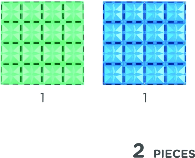 Cleverclixx nagy mágneses alaplapok kék és zöld (2 db)