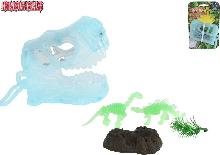 Dinoworld 3D kulcstartó világító dinoszauruszokkal 11 cm