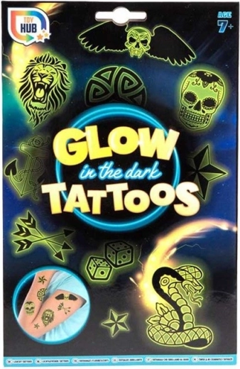 Sötétben világító tetoválás – 2 lapos készlet