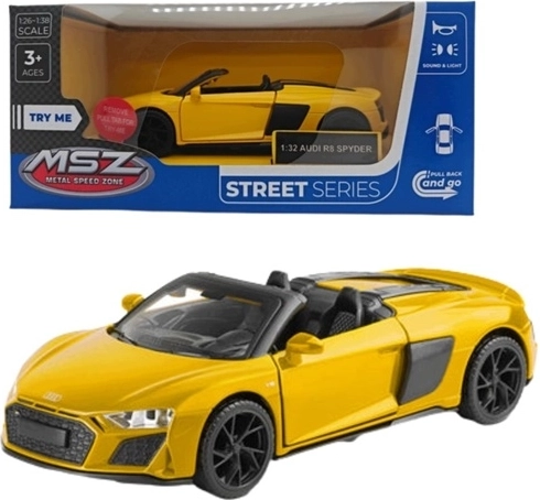 MSZ Audi R8 Spyder modell fény- és hangeffektekkel, piros