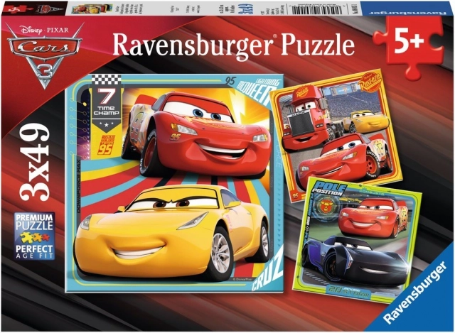 Ravensburger puzzle Verdák 3 a versenyen 3×49 darab