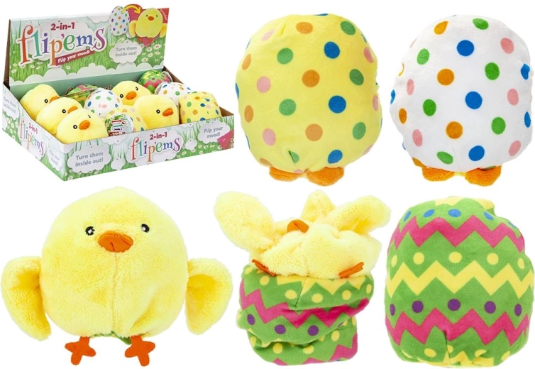 Plüss csibe tojásban 11 cm