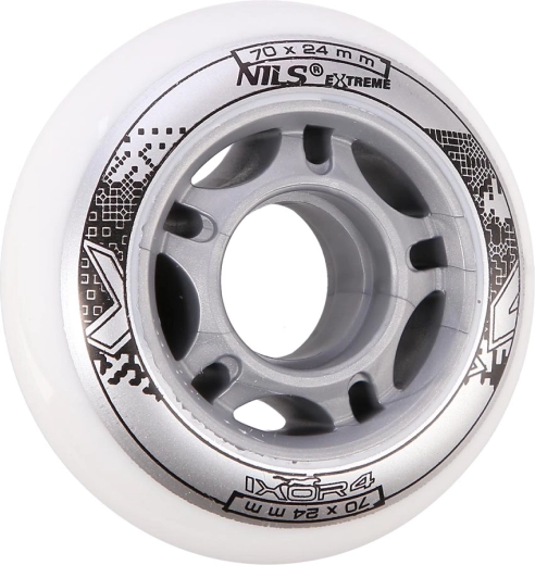 NILS EXTREME PU 70 × 24 fehér görkorcsolya kerekek (4 db)