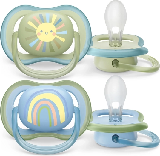 Philips Avent cumi Ultra Air szivárvány mintával, 0–6 hónapos, 2 db
