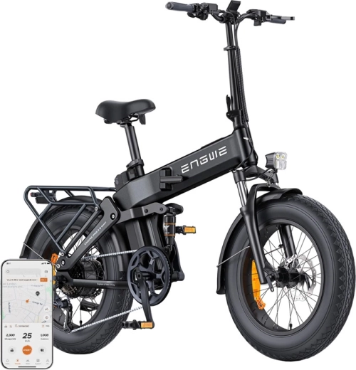 Engwe Engine Pro 3.0 Boost összecsukható elektromos kerékpár 250 W 20" fekete