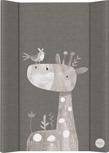 Ceba Baby puha, profilozott pelenkázó alátét komódra 50 × 70 cm Basic Friendly Giraffe