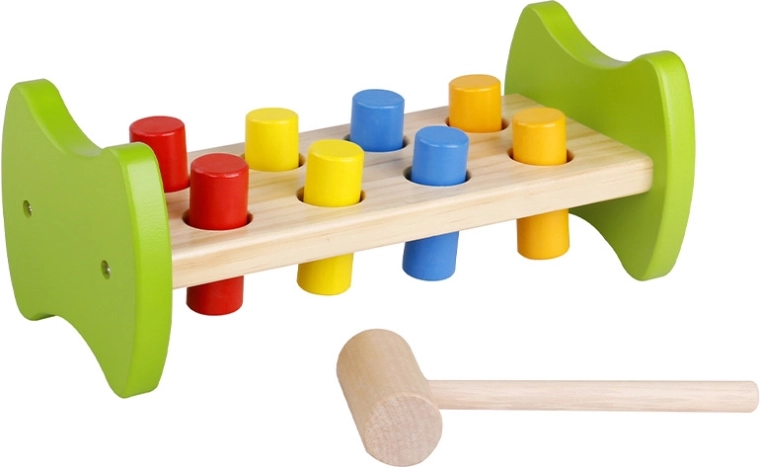 Babu fa kalapálós játék 8 színes csappal