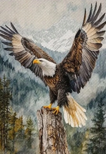 Norimpex gyémántfestés – széttárt szárnyú sas 30 × 40 cm