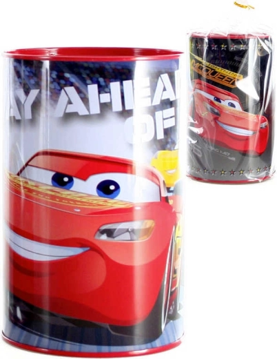 Gyerek fém persely Cars 15 cm, kerek - 1 db