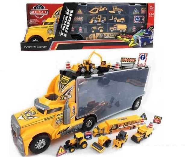 Teherszállító vontató kisautókkal 1:64