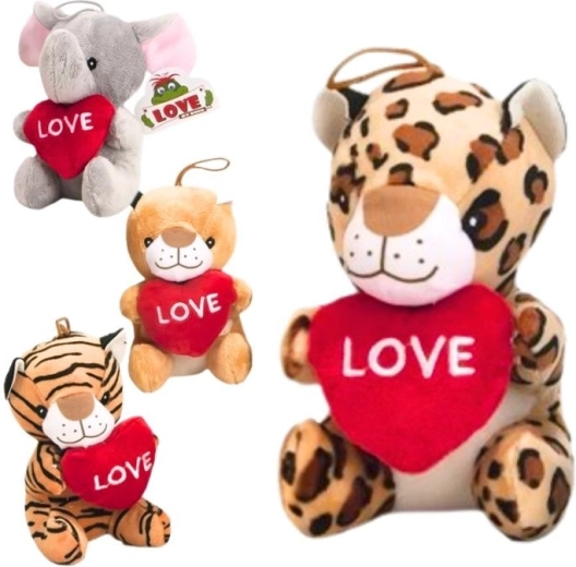 plüss állatka szívecskével – 4 féle
