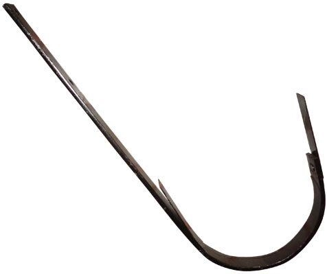 J alakú sínkampó 250 mm horganyzott acélból ereszcsatorna rögzítéséhez