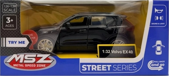 MSZ Volvo EX40 modell fény- és hangeffektusokkal, fekete