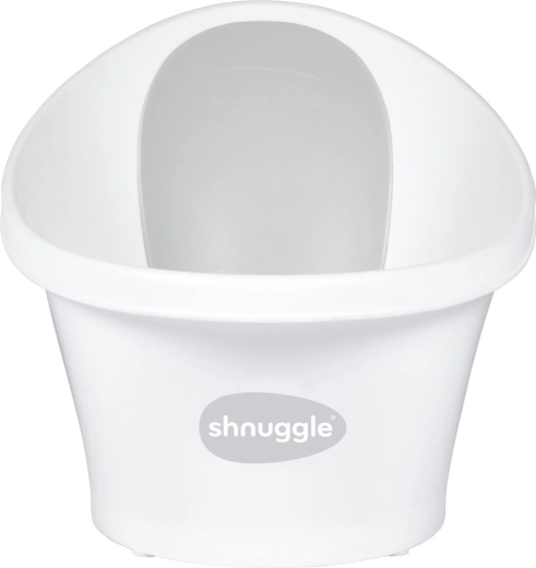 Shnuggle babakád háttámlával fehér/szürke