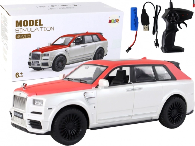 RC autó 1:20 fehér‑piros távirányítóval