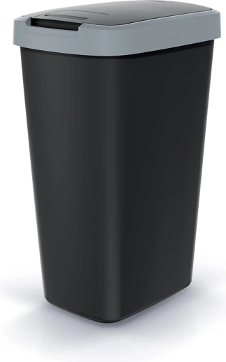 Compacta Q Flap 45 l szemetes, fekete világosszürke fedéllel