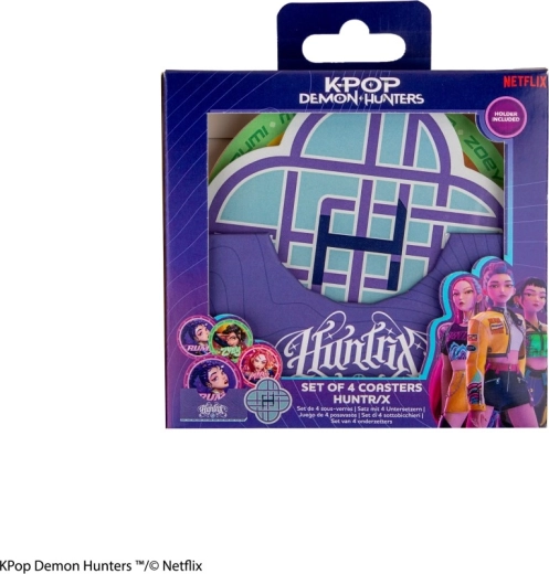 K-pop Demon Hunters Huntrix 4 db-os poháralátét készlet