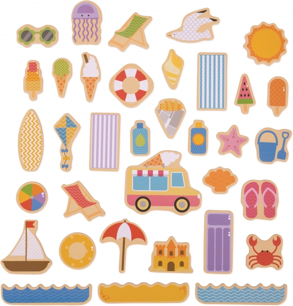 Bigjigs Toys mágnesek nyaralás a tengernél