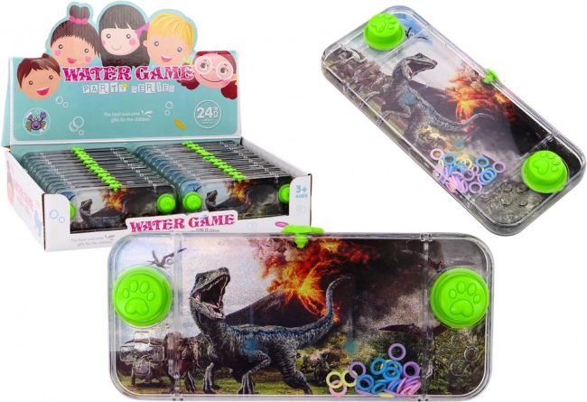 Vizes ügyességi játék – Carnotaurus dinoszaurusz, zöld gombokkal – zsebkonzol