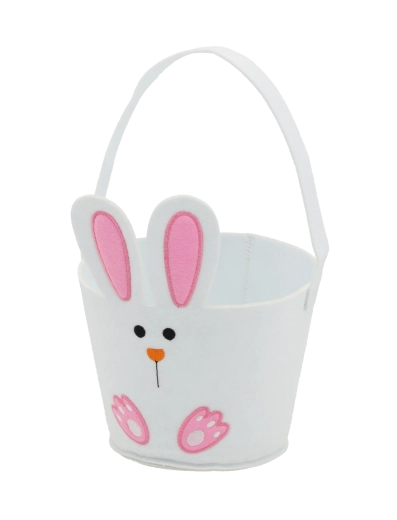 Filc húsvéti kosár nyuszi alakban, barna 17 × 23 cm