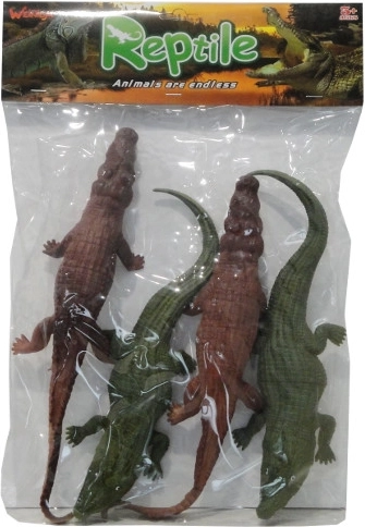 4 darab színes sípoló aligátor készlet