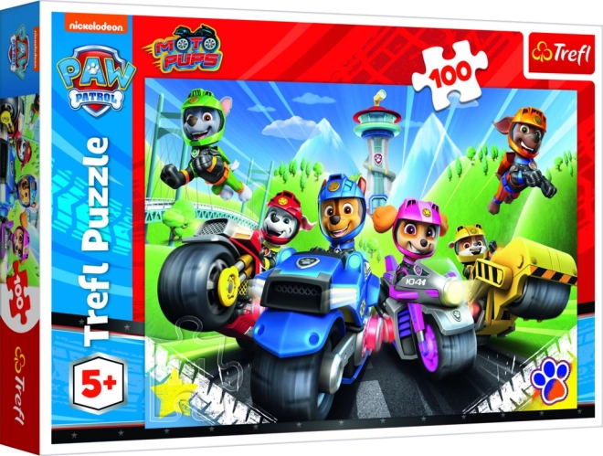 100 darabos PAW PATROL motorokon puzzle