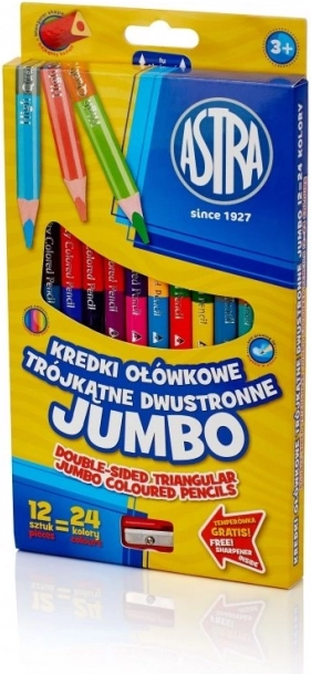 Astra Háromszögletű Kétoldalas Jumbo Ceruzák 24 Színben