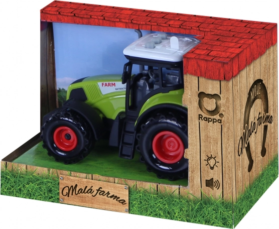 Traktor hanggal és fénnyel