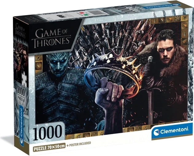 Clementoni Trónok harca puzzle – fantasy kollázs, 1000 darabos