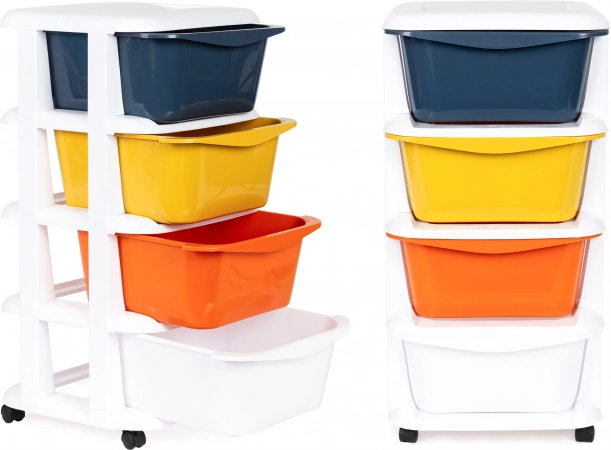 ModernHome gördülő 4 fiókos rendszerező