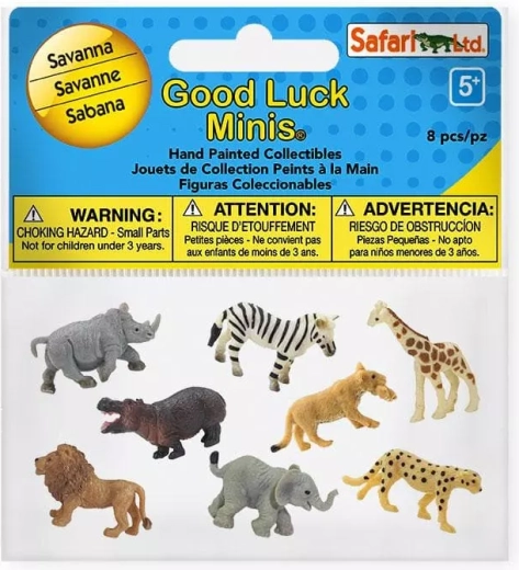 Safari Ltd. Good Luck Minis – szavannai állatok (8 db)