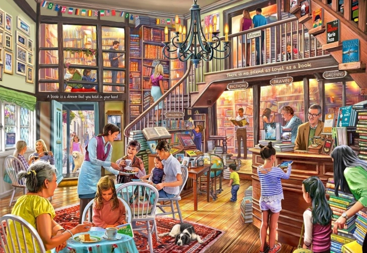 BLUEBIRD 1000 darabos Könyvesbolt puzzle