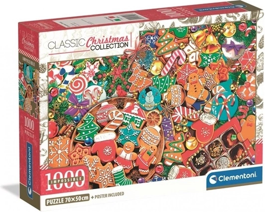 Clementoni Impossible karácsonyi finomságok puzzle 1000 darabos