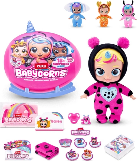 ZURU Rainbocorns Babycorns 1. sorozat baba kiegészítőkkel (15+ meglepetés) - 1 db