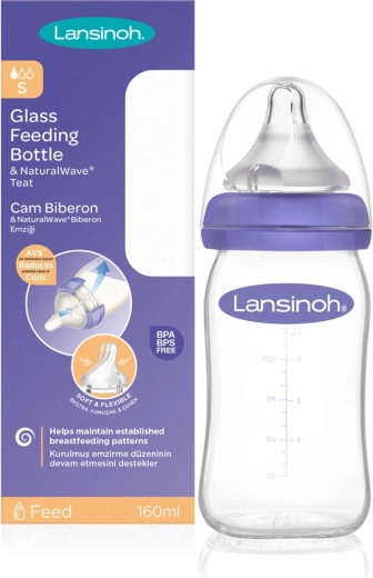 Lansinoh üveg cumisüveg NaturalWave cumifejjel 160 ml