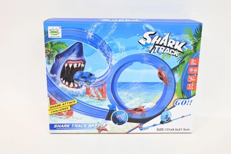 Versenypálya cápfigurával és hurokkal – Shark Track Battle