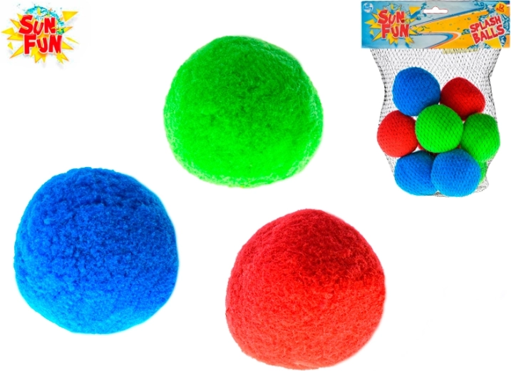Sun Fun vízilabdák 5 cm – 6 db-os készlet hálóban