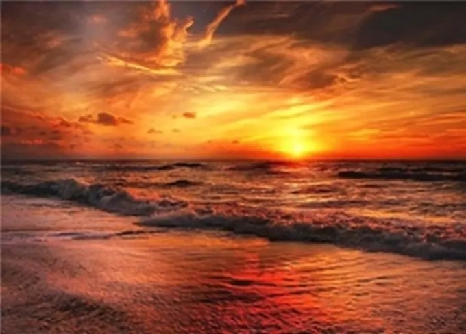 Gyémántszemes festés Tengeri naplemente 30 × 40 cm