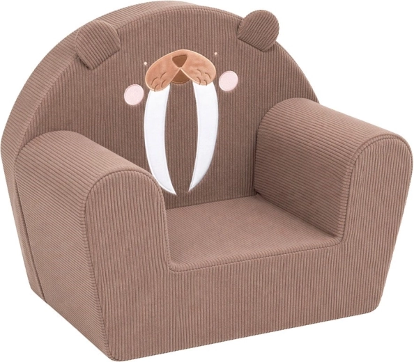 New Baby gyermek kordbársony fotel – rozmár