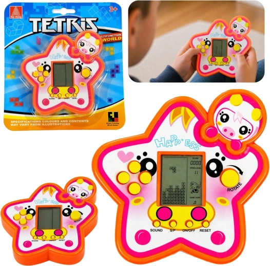 Elektronikus Tetris játék csillag alakban – 1 darab