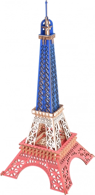 Fa 3D puzzle Eiffel-torony Franciaország színeiben