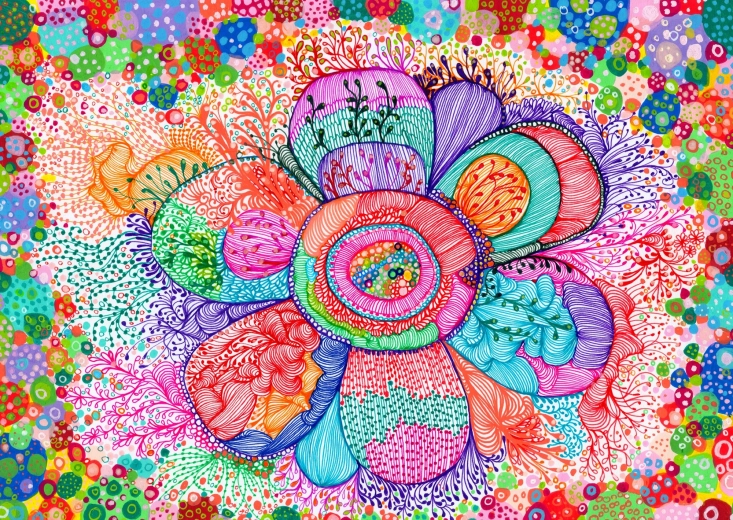 Enjoy puzzle Virágos ritmus 1000 darabos