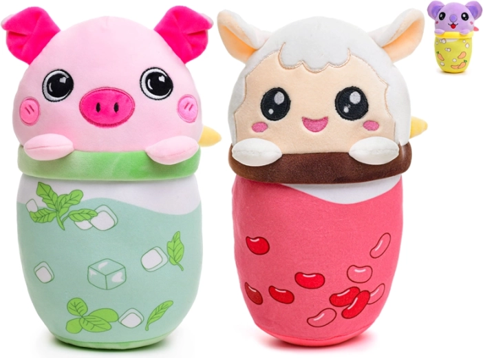 Plüss bubble tea állatfigura 24 cm