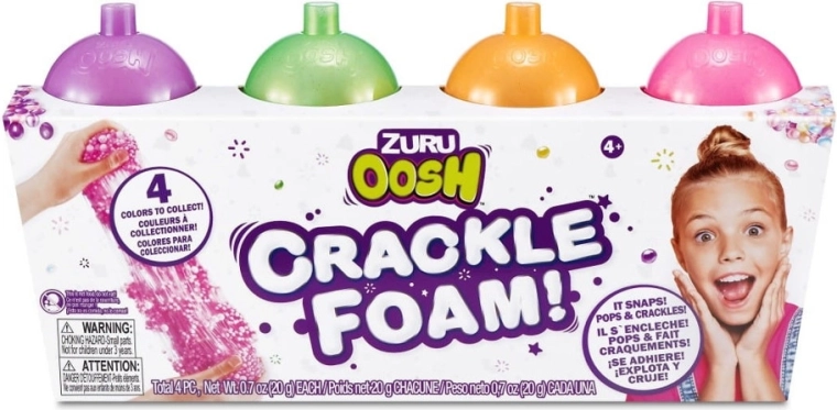 ZURU Oosh slime készlet – pattogó hab, 4 db