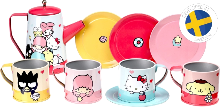 Hello Kitty gyermek fém teázó játékszett